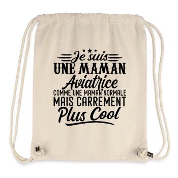 Aviator Mom: normal, aber knallharter - Stanley/Stella recycelter Gym Bag - Naturweiß - Vorne