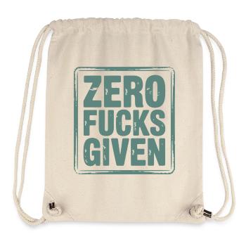 Bittersüßes Zero Fucks Design - Stanley/Stella recycelter Gym Bag - Naturweiß - Vorne