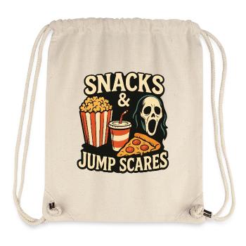 Snacks & Jump Scares, halloween - Sac à cordon recyclé Stanley/Stella - blanc naturel - Devant