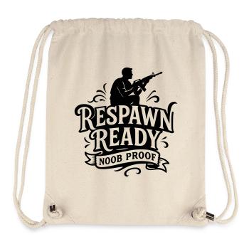 Gamer respawn disant noob respawn drôle - Sac à cordon recyclé Stanley/Stella - blanc naturel - Devant