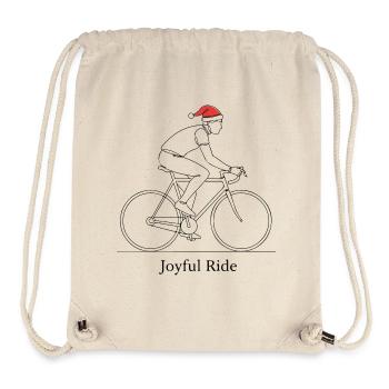 Joyful Ride Santa Radfahrer - Stanley/Stella recycelter Gym Bag - Naturweiß - Vorne