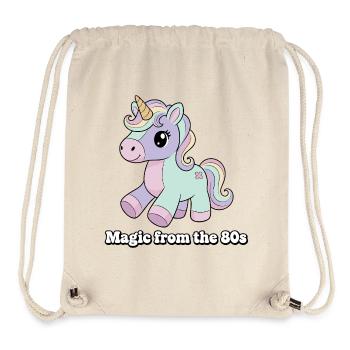 Unicorn Retro 80s Flair - Stanley/Stella Recycled Gym Bag - natural - Front