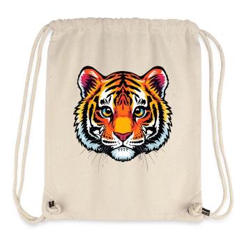 Tête de tigre mignonne - Sac à cordon recyclé Stanley/Stella - blanc naturel - Devant