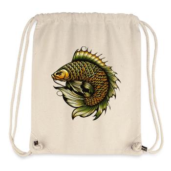 Karpfen Fisch Tattoo look Fantasie Buttje Schuppen - Stanley/Stella recycelter Gym Bag - Naturweiß - Vorne