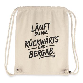 Läuft bei mir – rückwärts & bergab - Stanley/Stella recycelter Gym Bag - Naturweiß - Vorne