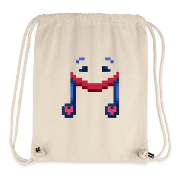 Smiling Musical Note Pixel Art - Stanley/Stella Recycled Gym Bag - natural - Front