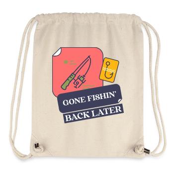 Gone Fishing, Back Later - Stanley/Stella Recycled Gym Bag - natural - Front