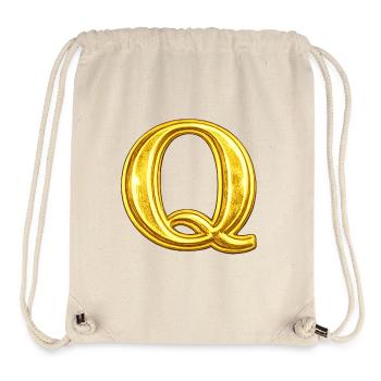 Gold Q emblem - Stanley/Stella Recycled Gym Bag - natural - Front