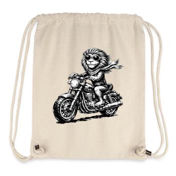 Affe auf Motorrad Schal - Stanley/Stella recycelter Gym Bag - Naturweiß - Vorne