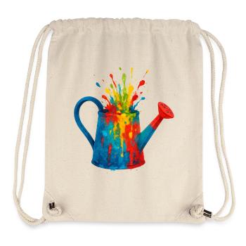 Watering Can Splash Watercolor Painting Gardening - Stanley/Stella Recycled Gym Bag - natural - Front