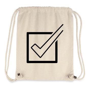 Checkliste Häkchen Box Erledigt - Stanley/Stella recycelter Gym Bag - Naturweiß - Vorne