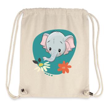 Elefant - Stanley/Stella recycelter Gym Bag - Naturweiß - Vorne