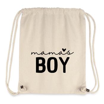 Mama's Boy | Mom and Son | Young Mom Saying - Stanley/Stella Recycled Gym Bag - natural - Front