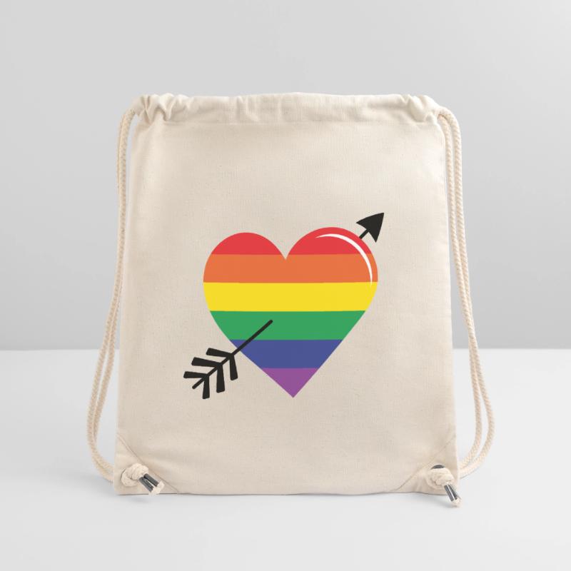 Pfeil Regenbogenherz Stolz Stanley/Stella recycelter Gym Bag