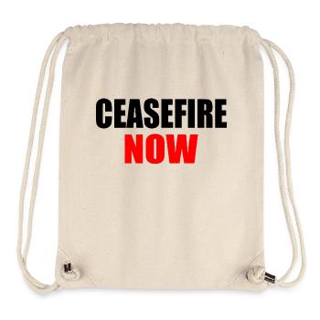 Ceasefire now - Stanley/Stella Recycled Gym Bag - natural - Front