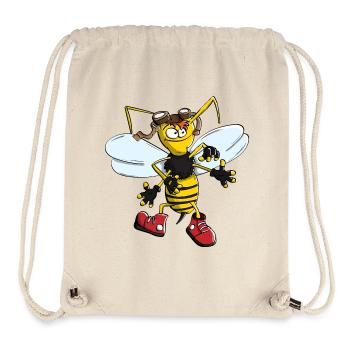 bourdons guêpe abeille frelon horniesse guêpe abeille - Sac à cordon recyclé Stanley/Stella - blanc naturel - Devant