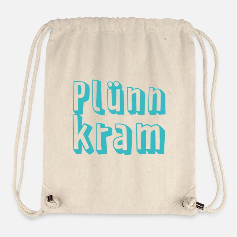 Plünnkram blau - Stanley/Stella recycelter Gym Bag - Naturweiß