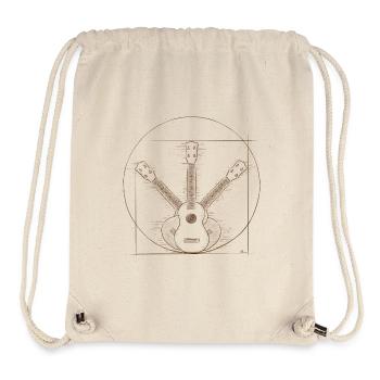 Vitruvianische Sopran Ukulele! UAS Ukelele Uke Fun - Stanley/Stella recycelter Gym Bag - Naturweiß - Vorne