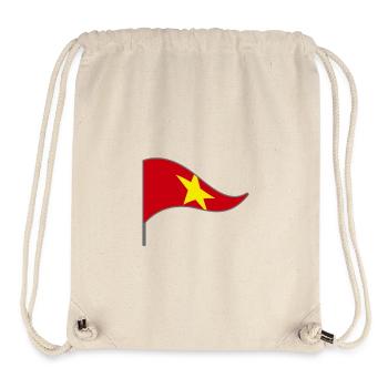 Vietnam. Asien. Flagge Fahne Landesflagge Fähnchen - Stanley/Stella recycelter Gym Bag - Naturweiß - Vorne