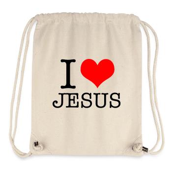 ICH LIEBE JESUS - Stanley/Stella recycelter Gym Bag - Naturweiß - Vorne