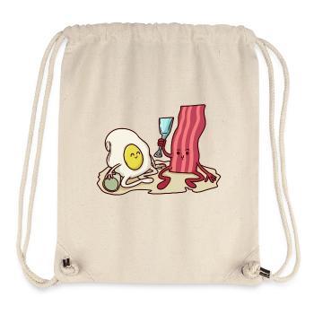 Bacon und Ei spielen im Sandkasten - Stanley/Stella recycelter Gym Bag - Naturweiß - Vorne
