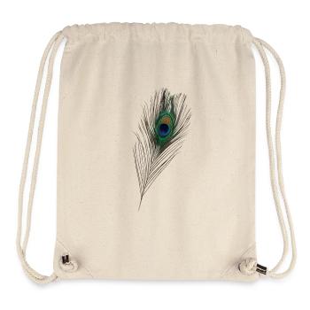Pfauenfeder, Pfau,Vogel - Stanley/Stella recycelter Gym Bag - Naturweiß - Vorne
