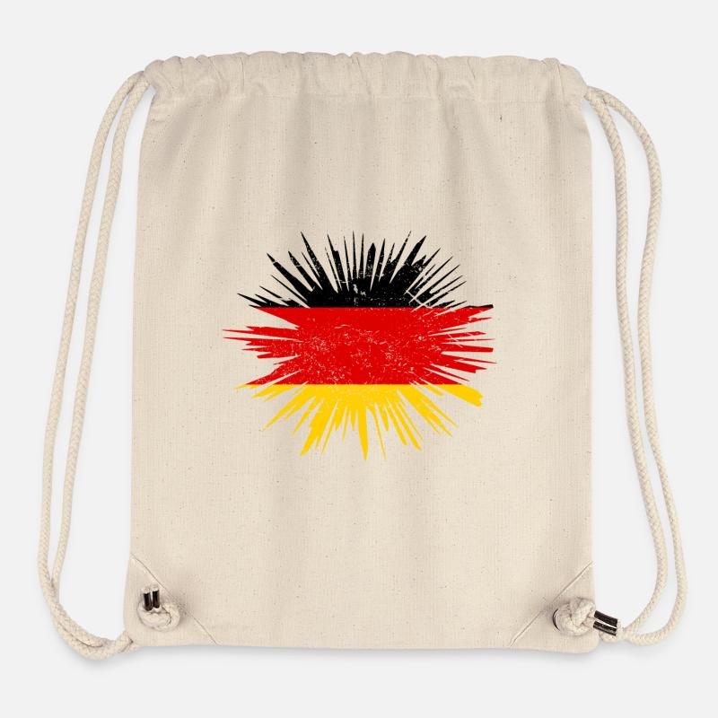 Cadeau Splatter Land Roots Allemagne - Sac à cordon recyclé Stanley/Stella - blanc naturel