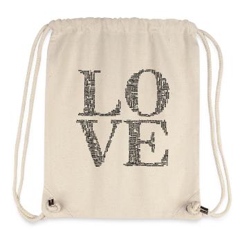 Love and love - Stanley/Stella Recycled Gym Bag - natural - Front