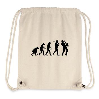 Evolution Saxophone Music Gift Saxophonist - Stanley/Stella Recycled Gym Bag - natural - Front
