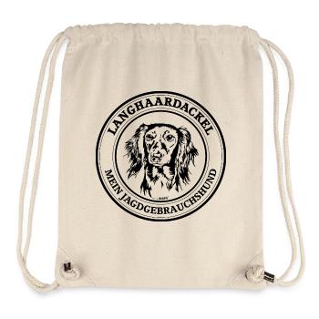 Langhaardackel Jagdgebrauchshund Jäger Wilsigns - Stanley/Stella recycelter Gym Bag - Naturweiß - Vorne