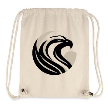 Tête d’aigle stylisée - Sac à cordon recyclé Stanley/Stella - blanc naturel - Devant
