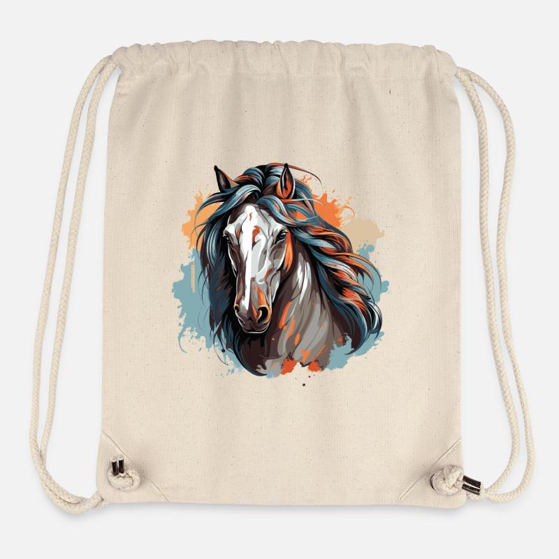 L’amour des chevaux - Sac à cordon recyclé Stanley/Stella - blanc naturel