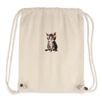 Cat - kitten - Stanley/Stella Recycled Gym Bag - natural - Front