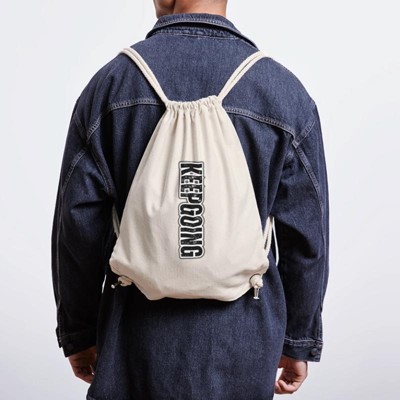 KEEP GOING – Modèle vertical de motivation Sac à cordon recyclé Stanley/Stella