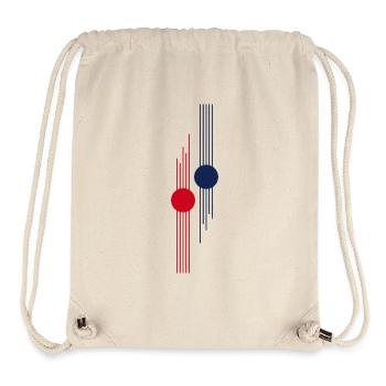 Impulsion géométrique rouge-bleu - Sac à cordon recyclé Stanley/Stella - blanc naturel - Devant