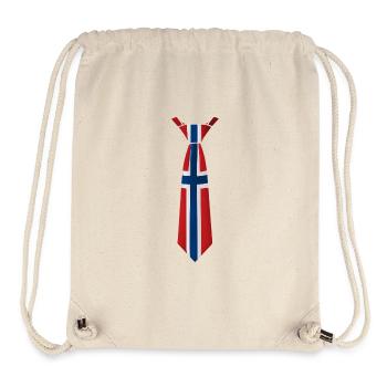 Norway Tie – Flag Design - Stanley/Stella Recycled Gym Bag - natural - Front