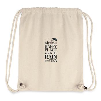 Happy Place: Rain & Tea – British Tea Design - Stanley/Stella recycelter Gym Bag - Naturweiß - Vorne