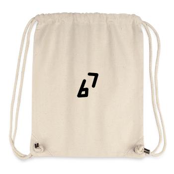 6 7 Number Black - Stanley/Stella Recycled Gym Bag - natural - Front