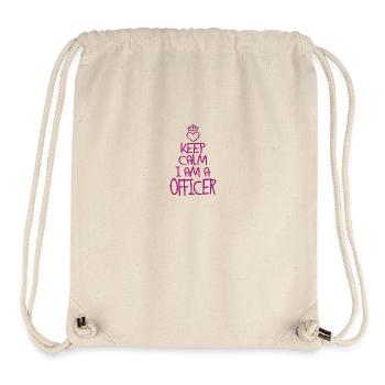 Keep Calm Offizier cool Offizier Geschenk - Stanley/Stella recycelter Gym Bag - Naturweiß - Vorne