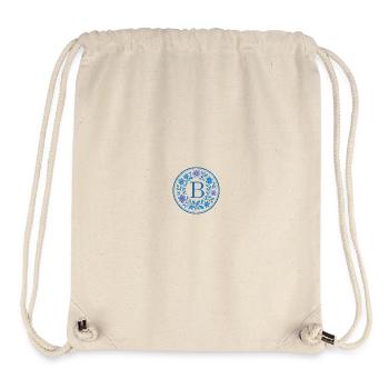 Elegant Ceramic Floral Logo - Letter B - Stanley/Stella recycelter Gym Bag - Naturweiß - Vorne