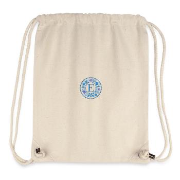 Elegant Ceramic Floral Logo - Letter E - Stanley/Stella recycelter Gym Bag - Naturweiß - Vorne
