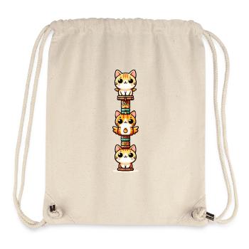 Mât totémique parfait - Sac à cordon recyclé Stanley/Stella - blanc naturel - Devant