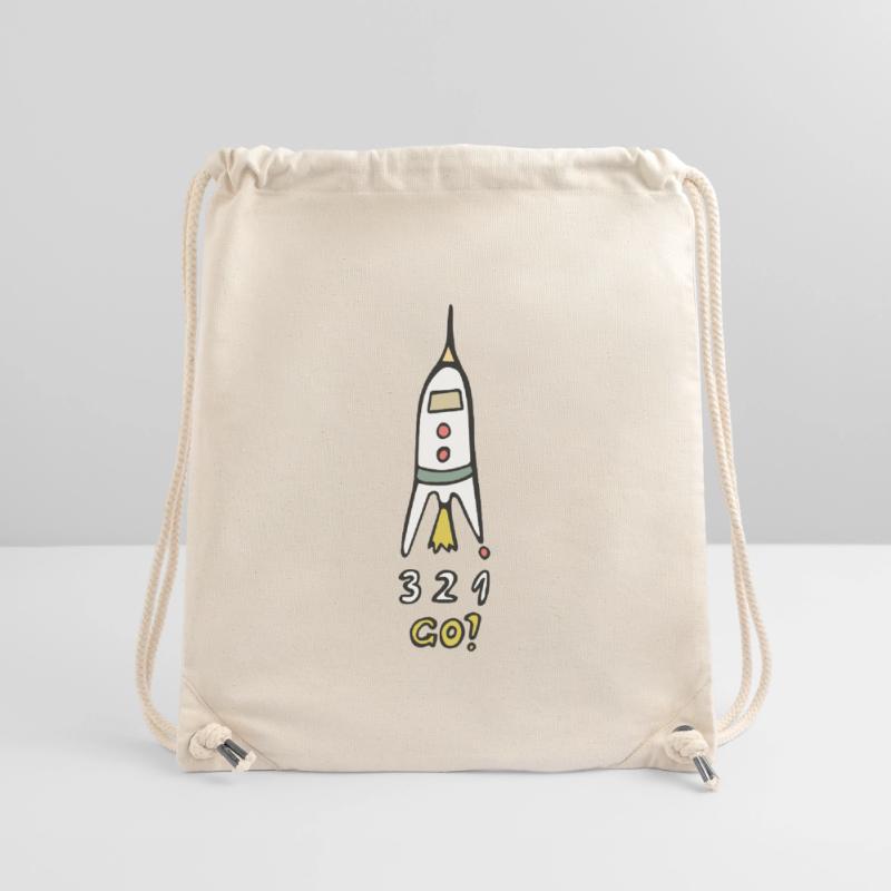 Fusée spatiale 3 2 1 Go ! Sac à cordon recyclé Stanley/Stella