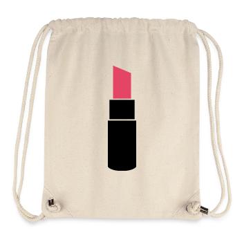 Rouge à lèvres - Sac à cordon recyclé Stanley/Stella - blanc naturel - Devant