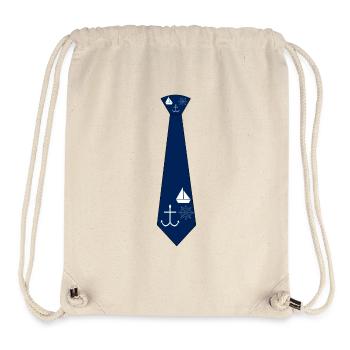 Krawatte mit maritimem Design - Stanley/Stella recycelter Gym Bag - Naturweiß - Vorne