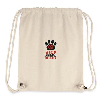 Stopp Tierquälerei Pfotenabdruck - Stanley/Stella recycelter Gym Bag - Naturweiß - Vorne