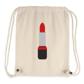 Rouge à lèvres - Sac à cordon recyclé Stanley/Stella - blanc naturel - Devant