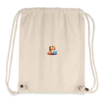 Shiba Inu Joueur | Le style Pixel Art | Nerd - Sac à cordon recyclé Stanley/Stella - blanc naturel - Devant