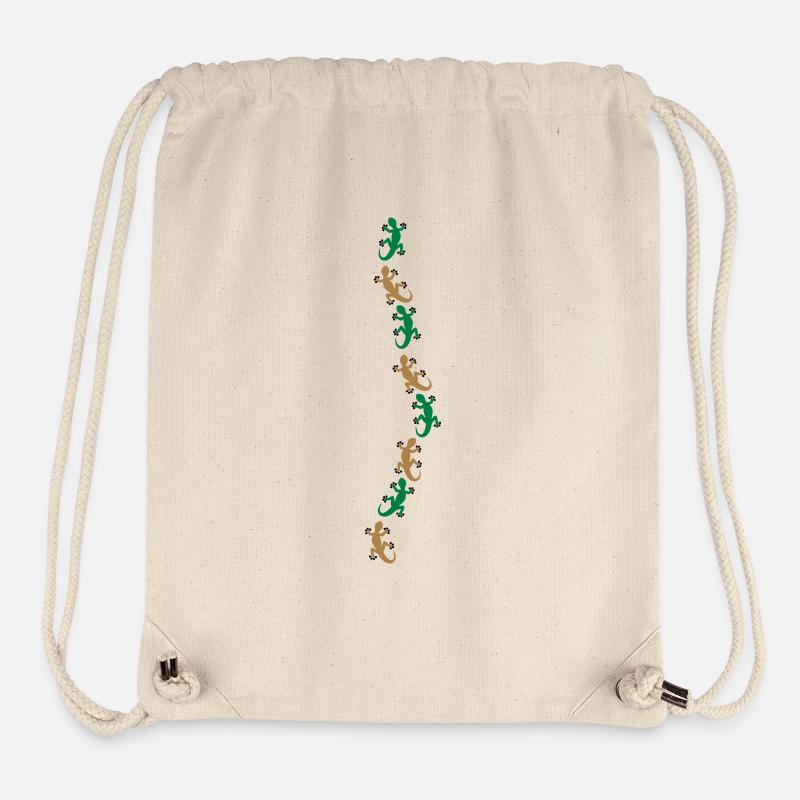 Huit Geckos - Sac à cordon recyclé Stanley/Stella - blanc naturel