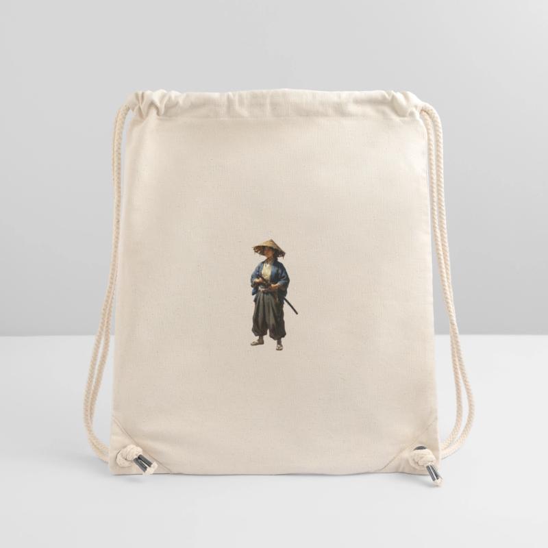 samurai warrior with straw hat realistic Stanley/Stella Recycled Gym Bag